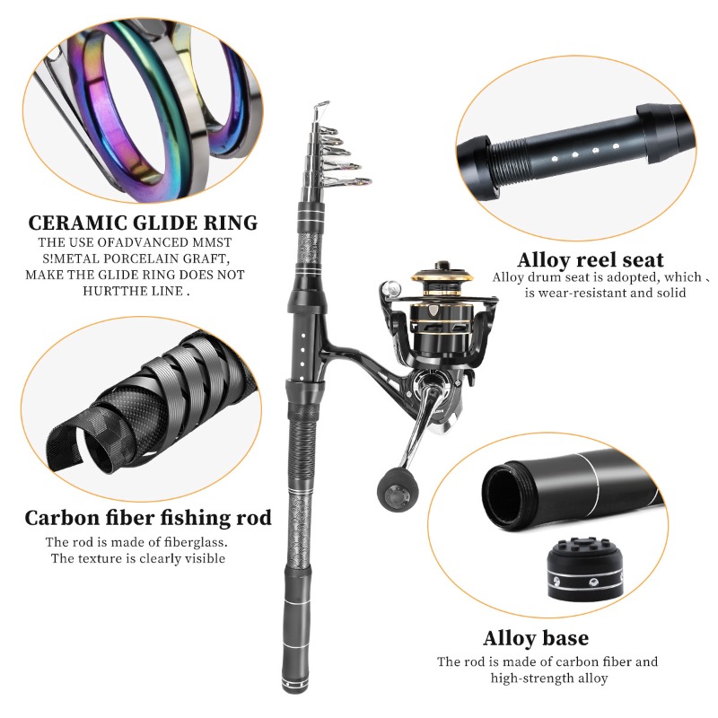 Carbon Fiber Telescopic Fishin - огляд і ціна Reel Spare Spool
