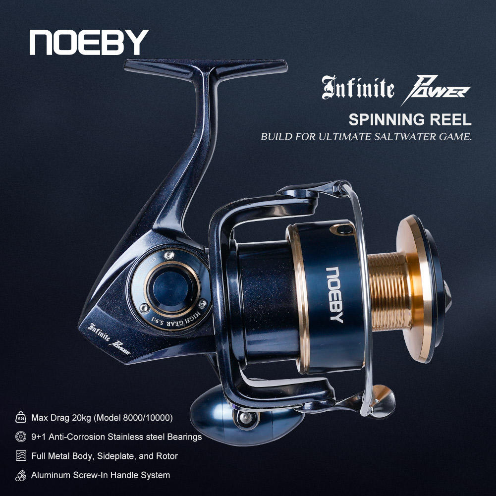 Noeby Infinite Power Spinning  - огляд і ціна Surf Reel